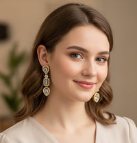 Crystal Leaf Grace Earrings