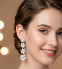 Crystal Rainfall Long Earrings