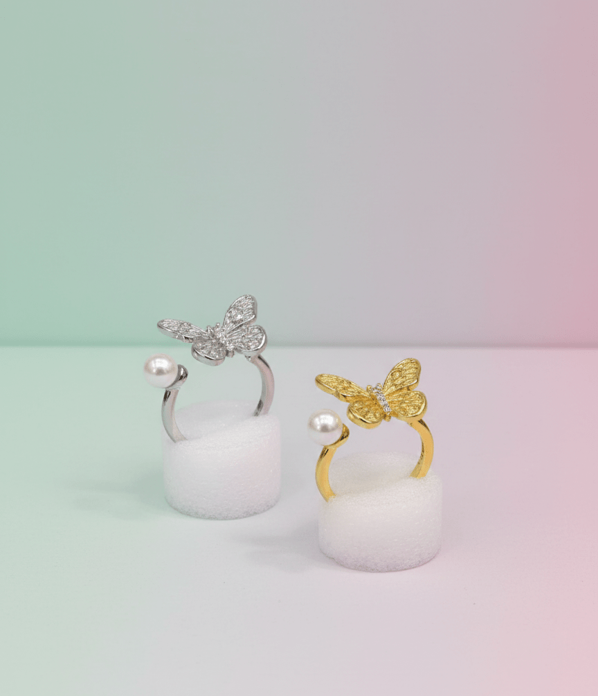 Pearl Butterfly  Ring