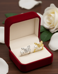 Pearl Butterfly  Ring