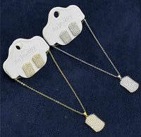 Rectangular Micro-Pave Crystal Jewelry Set