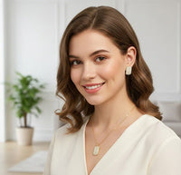 Rectangular Micro-Pave Crystal Jewelry Set