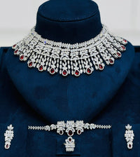 Royal Crimson Drop Choker Set