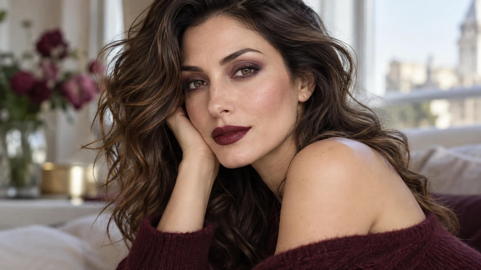 Burgundy Makeup Look: Balance Rich Lips, Eyes and Cheeks