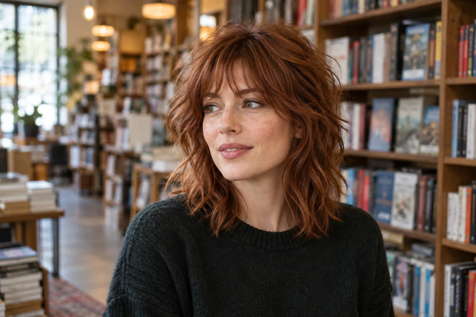 Soft Modern Shag hairstyle illustration